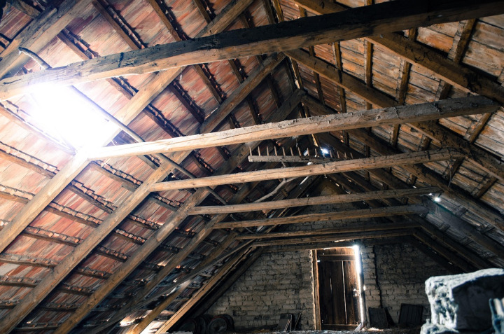 cellulose blown attic
